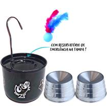 Bebedouro Preto Para Gato com 2 Comedouros Ergonômico Bebedouro Preto Para Gato com 2 Comedouros Ergonômico