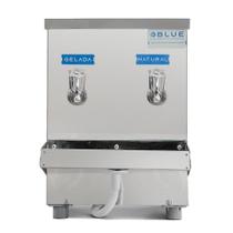 Bebedouro Purificador Industrial Blue Bancada 2 Torneiras Natural E Gelada 10L 2T Inox 110V