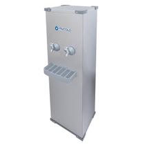 Bebedouro refrigerador de agua industrial inox coluna 25l 2 torneiras