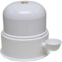 Bebedouro vida mansa 3 litros não molha o pelo branco em aluminio