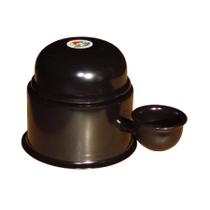 Bebedouro Vida Mansa Alumínio para Cães e Gatos Preto - 700ml