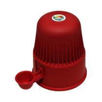 Bebedouro Vida Mansa Polipropileno para Cães e Gatos Vermelho 2L