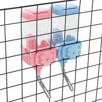 Bebedouros 2pcs pet bebedor garrafa cabeça fonte bebedor bola dispensador alimentador pendurado garrafa pet cachorro gato animal de estimação