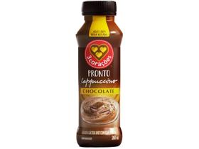 Bebida 3 Corações Cappuccino Chocolate 260ml - 6 Unidades Bebida 3 Corações Cappuccino Chocolate 260ml - 6 Unidades