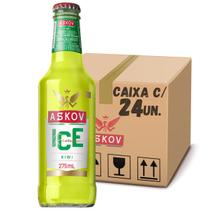 Bebida askov ice kiwi long neck caixa com 24 un de 275ml