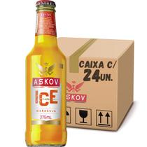 Bebida askov ice maracuja long neck caixa com 24 un de 275ml