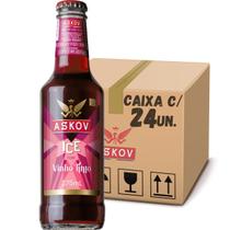 Bebida askov ice vinho tinto long neck cx com 24 un de 275ml