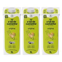 Bebida Castanha 100% Natural Sem Açucar Kit 3 Original 1L A tal da Castanha
