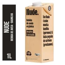 Bebida de aveia nude orgânica baunilha sem glúten 1l alternativa vegetal leve