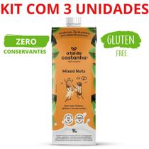 Bebida de castanha mixed nuts 1l a tal da castanha kit c/3