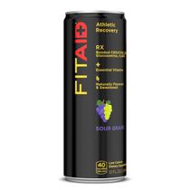 Bebida de recuperação LIFEAID FITAID RX com sabor de uva azeda em lata de 355 ml