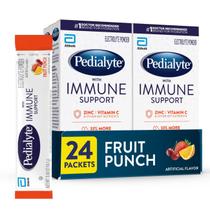 Bebida eletrolítica em pó Pedialyte com suporte imunológico, pacote com 24 Bebida eletrolítica em pó Pedialyte com suporte imunológico, pacote com 24