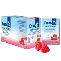 Bebida em pó Ener-D, multivitamínico de framboesa, sem açúcar, 24 porções