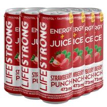 Bebida Energética Life Strong Energy + Juice 473ml Fardo C/6 Unidades