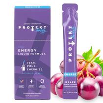 Bebida energética PROTEKT Zero Sugar Grape com vitamina B, pacote de 10