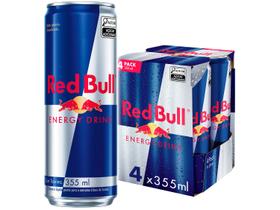 Bebida Energética Red Bull Energy Drink 355ml 4 Unidades Bebida Energética Red Bull Energy Drink 355ml 4 Unidades