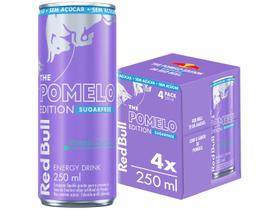 Bebida Energética Red Bull Energy Drink Edition Sugarfree Pomelo Zero Açucar 250ml 4 Unidades