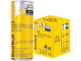 Bebida Energética Red Bull Frutas Tropicais 250ml 4 Unidades Bebida Energética Red Bull Frutas Tropicais 250ml 4 Unidades