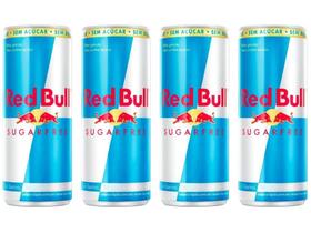 Bebida Energética Red Bull Sugarfree Zero Açúcar - 250ml 4 Unidades