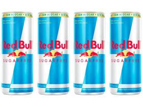 Bebida Energética Red Bull Sugarfree Zero Açúcar - 250ml 4 Unidades