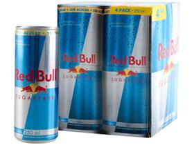 Bebida Energética Red Bull Zero Açúcar 250ml - 4 Unidades