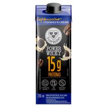 Bebida Láctea 3 Corações Power Whey com 15g de Proteína Cappuccino Cookies'n Cream 250ml Bebida Láctea 3 Corações Power Whey com 15g de Proteína Cappuccino Cookies'n Cream 250ml