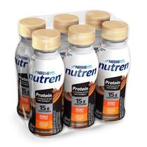 Bebida Láctea Nutren Protein 15g de Proteína Sabor Chocolate Zero Lactose 6 Unidades de 260ml Cada
