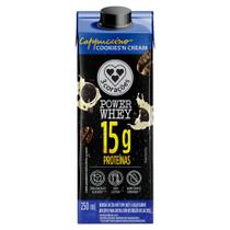 Bebida Láctea Power Whey Sabor Cappuccino Cookies'n Cream 3 corações 250ml