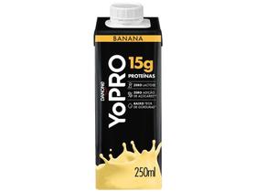 Bebida Láctea UHT com 15g de Proteínas YoPRO - Banana Sem Lactose Zero Açúcar 250ml Bebida Láctea UHT com 15g de Proteínas YoPRO - Banana Sem Lactose Zero Açúcar 250ml