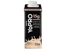 Bebida Láctea UHT com 15g de Proteínas YoPRO - Coco com Batata-Doce Sem Lactose Zero Açúcar 250ml