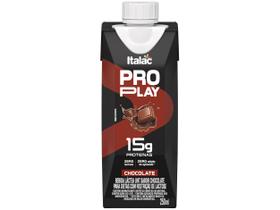 Bebida Láctea UHT Proteica com 15g de Proteínas Italac Whey Protein Pro Play Chocolate Zero Lactose 250ml