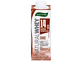 Bebida Láctea Verde Campo Shake Natural Whey - Chocolate Zero Lactose 250ml