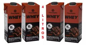 Bebida Láctea Whey 15g Piracanjuba Chocolate 1 Litro X 4 Unidades