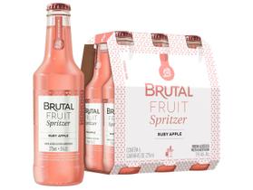Bebida Mista Brutal Fruit Spritzer Ruby Apple 275ml 6 Unidades