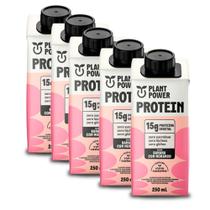 Bebida Plant Power Banana e Morango Kit 5 unidades 250ml