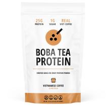 Bebida proteica Boba Tea, café vietnamita, 25g, alimentado com capim
