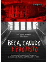 Beca, canudo e protesto