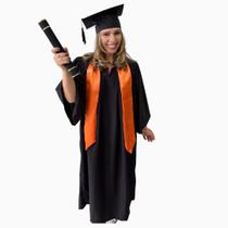 Beca de Formatura com Faixa Laranja