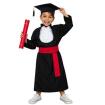 Beca de Formatura Infantil Faixa Vermelha kit 3