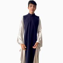 Beca para Coral Prata com Cola Jabô Azul Marinho Beca para Coral Prata com Cola Jabô Azul Marinho