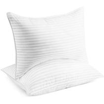 Beckham Hotel Collection Cama Travesseiros para dormir - Queen Size, Conjunto de 2 - Resfriamento, Almofada gel de luxo para costas, estômago ou dormentes laterais
