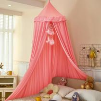 Bed Canopy Dix-Rainbow Princess para crianças em chiffon rosa coral