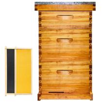 Bee Hive Hiveaura Gold Standard 8 molduras revestida com cera de abelha Bee Hive Hiveaura Gold Standard 8 molduras revestida com cera de abelha