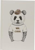 Bee Unique Coleção Time Lapse - Panda Mr. Cool - Caderno Com Capa Dura, A5, Cinza