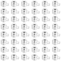 Beebeecraft 100 peças de contas de crimpagem tubulares banhadas a prata 925 Beebeecraft 100 peças de contas de crimpagem tubulares banhadas a prata 925