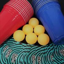 Beer Pong 20 Copos E 6 Bolinhas + Bebão O Jogo Beer Pong 20 Copos E 6 Bolinhas + Bebão O Jogo