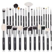 BEILI Pincéis de Maquiagem 30pcs Profissional Pincel de Maquiagem Set Premium Cabra Sintética Kabuki Foundation Mistura Pincel Rosto Pó Blush Corretivos Sombras Olhos Maquiagem Pincéis Conjunto (Preto)