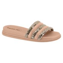 Beira Rio - Sandália Flat Com Strass Ref.: 8528.103 - 01 Par