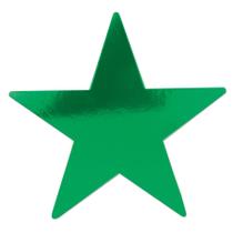 Beistle Foil Star Cutouts 24 peças verde 30 cm