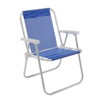 Bel Cadeira Alta Estrutura De Alumínio Lazy Sannet Azul Dobrável, Leve E Fácil Para Transportar